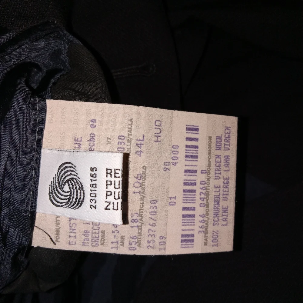 Nwot Hugo Boss Dark Navy Pure Virgin Wool.3 Button Blazer 44L - Picture 8 of 12